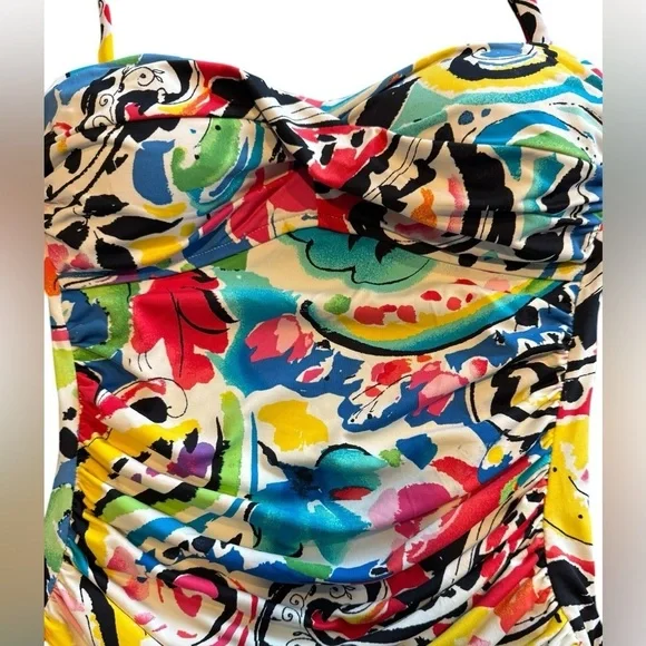 Anne Cole One Piece Swimsuit Size 6 Multicolor - Picture 6 of 12